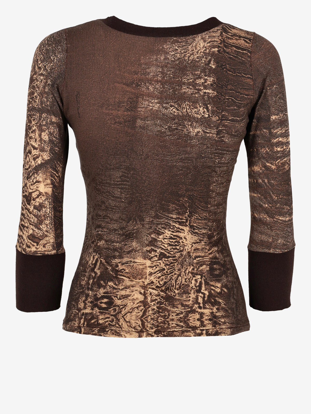 Roberto Cavalli Chocolate Shirt W24121253.13  Roberto Cavalli