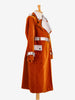 Tom Ford Orange Velvet Trench Coat - 00s
