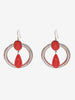 Correani Hoop Earrings With Red Stone