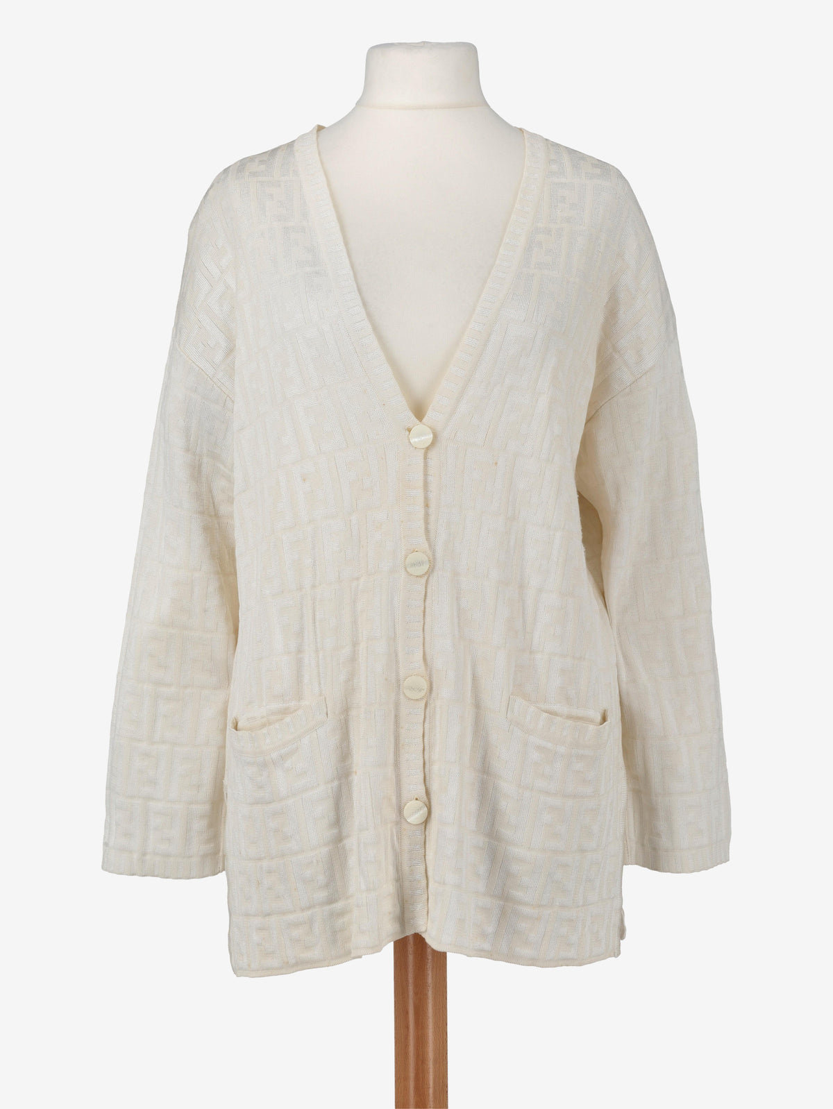 Fendi Knitted Logoed Cardigan