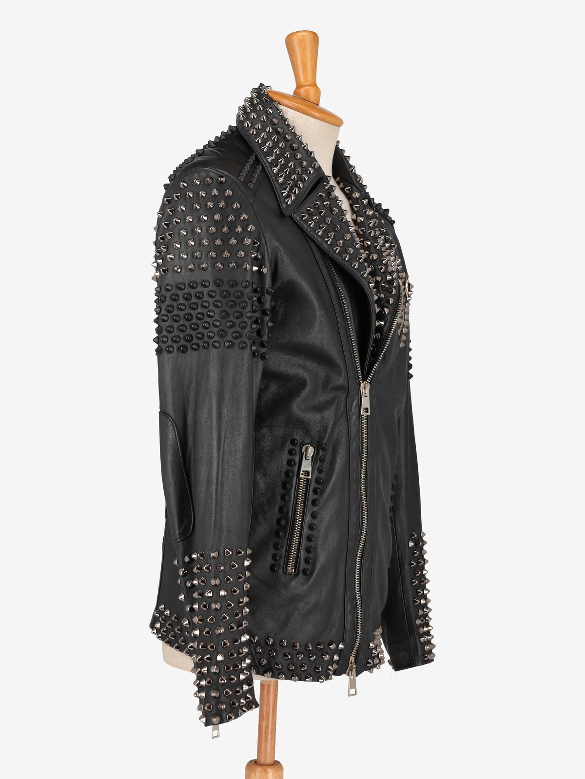 Vintage Studded Leather Jacket WCV250822.04  Vintage