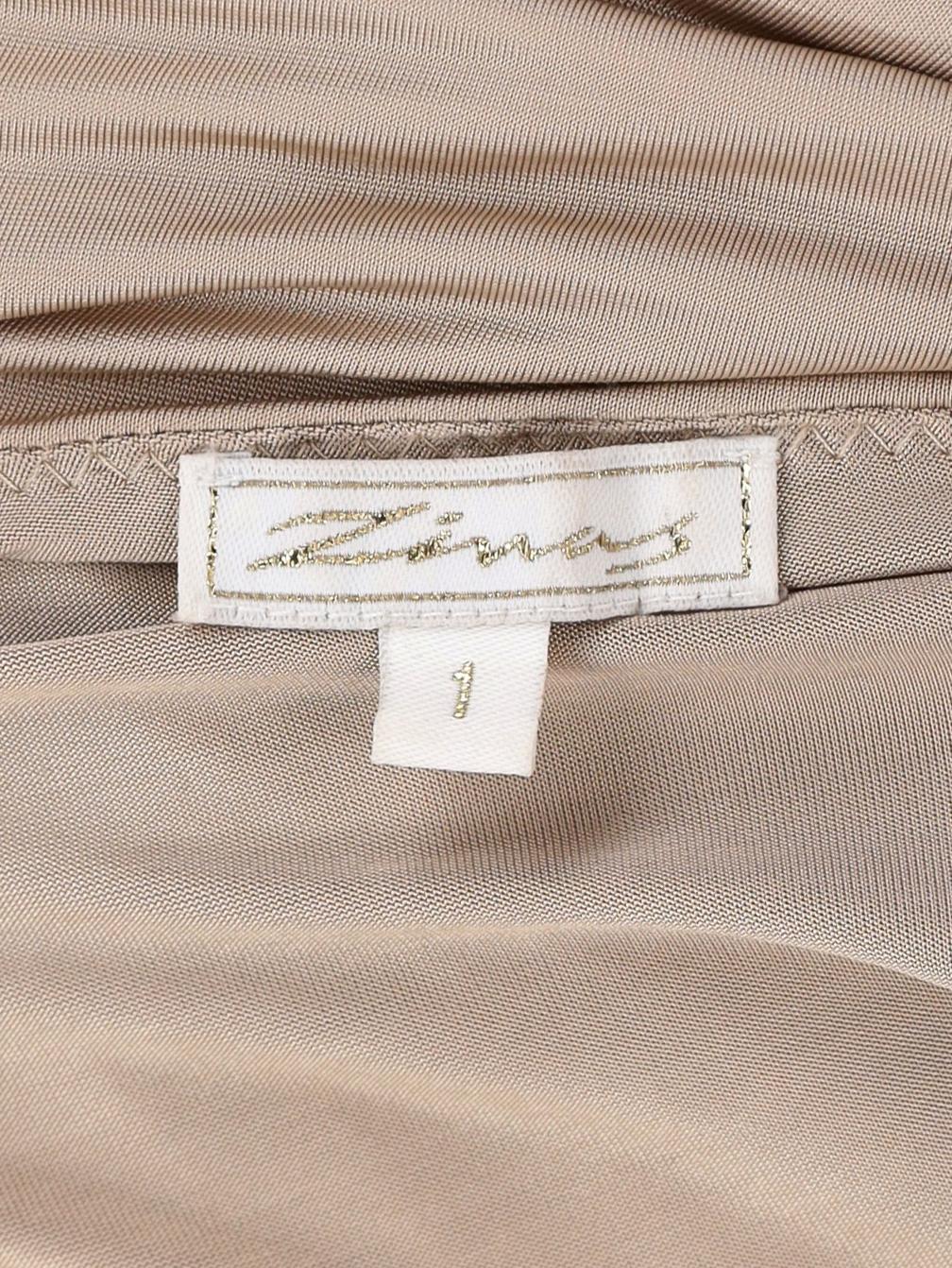 Champagne Draped Long Dress