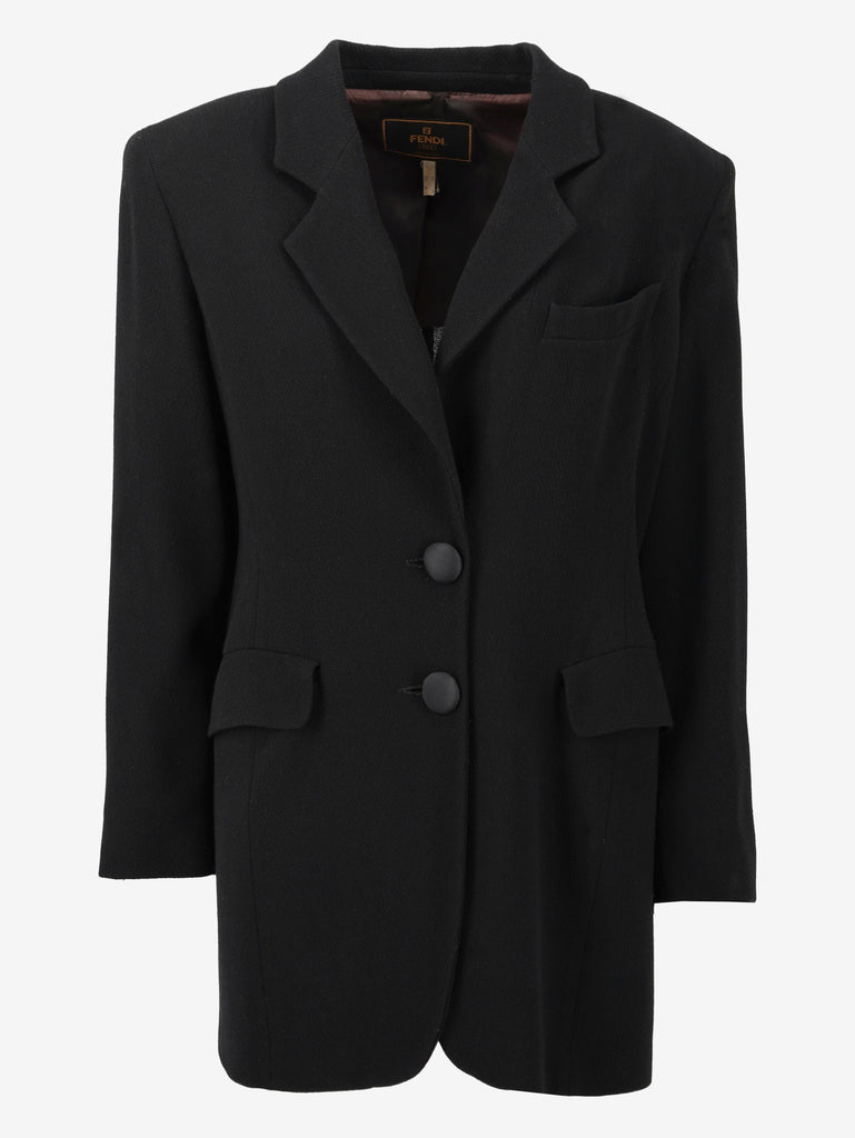 Fendi Black Wool Blazer