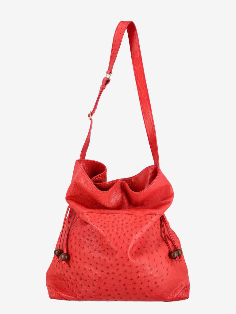 Gucci Ostrich Shoulder Bag