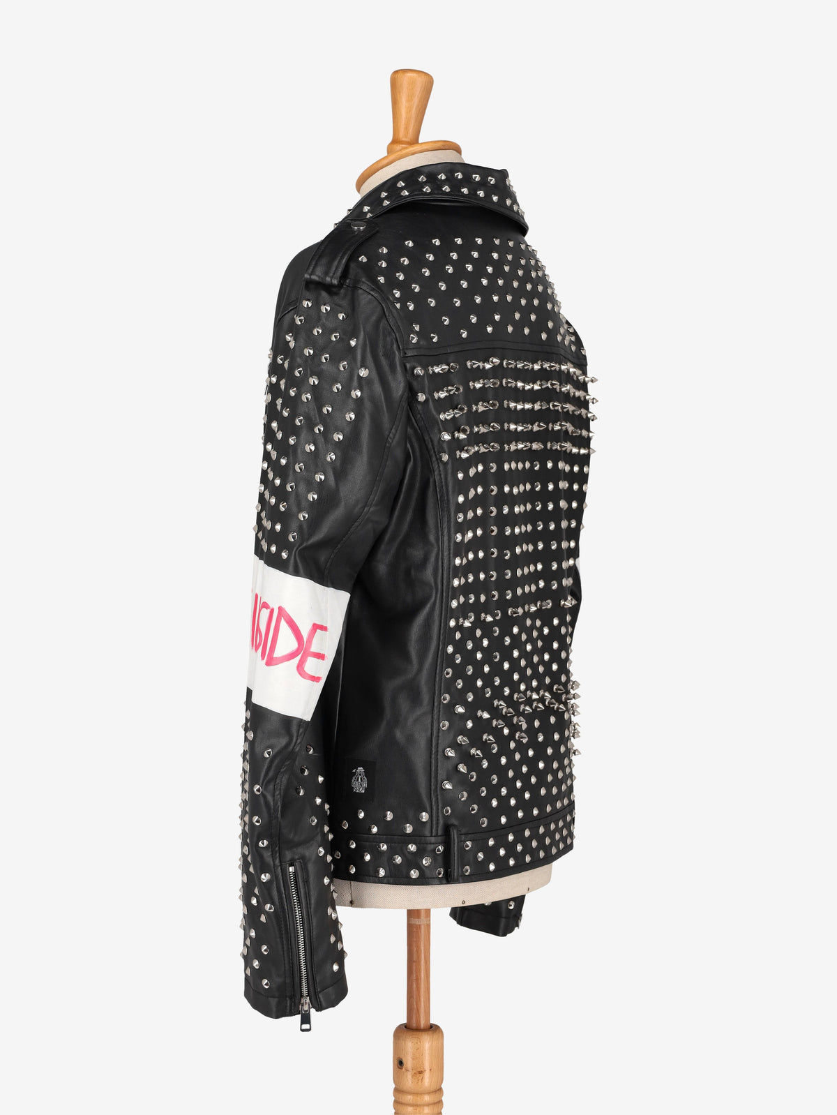 Vintage Lettering Biker Jacket WCV250856.03  Vintage