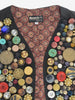 Vintage Vest And Belt With Polychrome Buttons