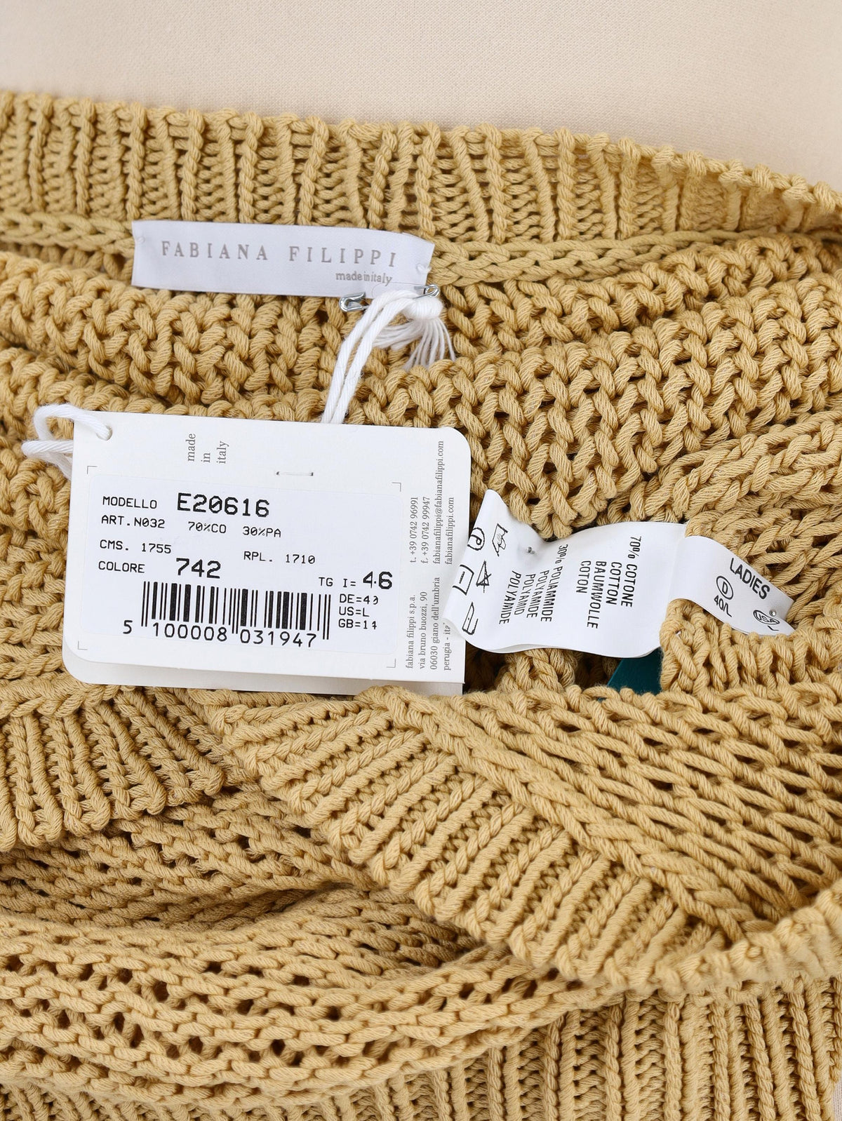 Fabiana Filippi Ochre Knitted Sweater