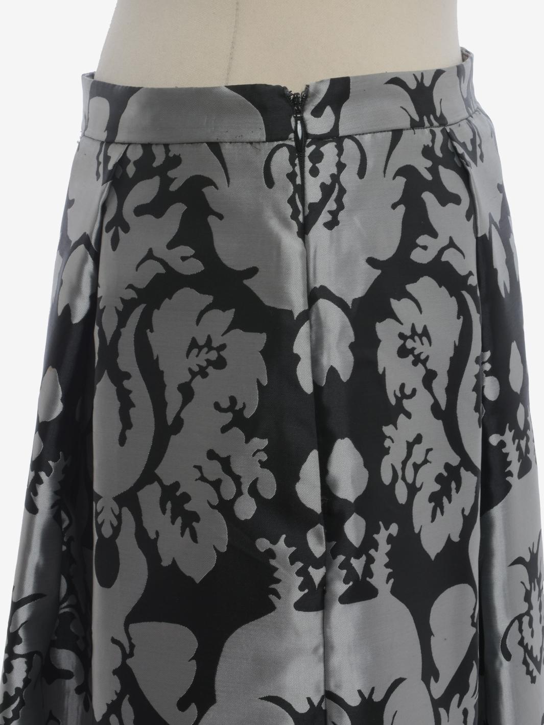 Vintage Flared Patterned Skirt