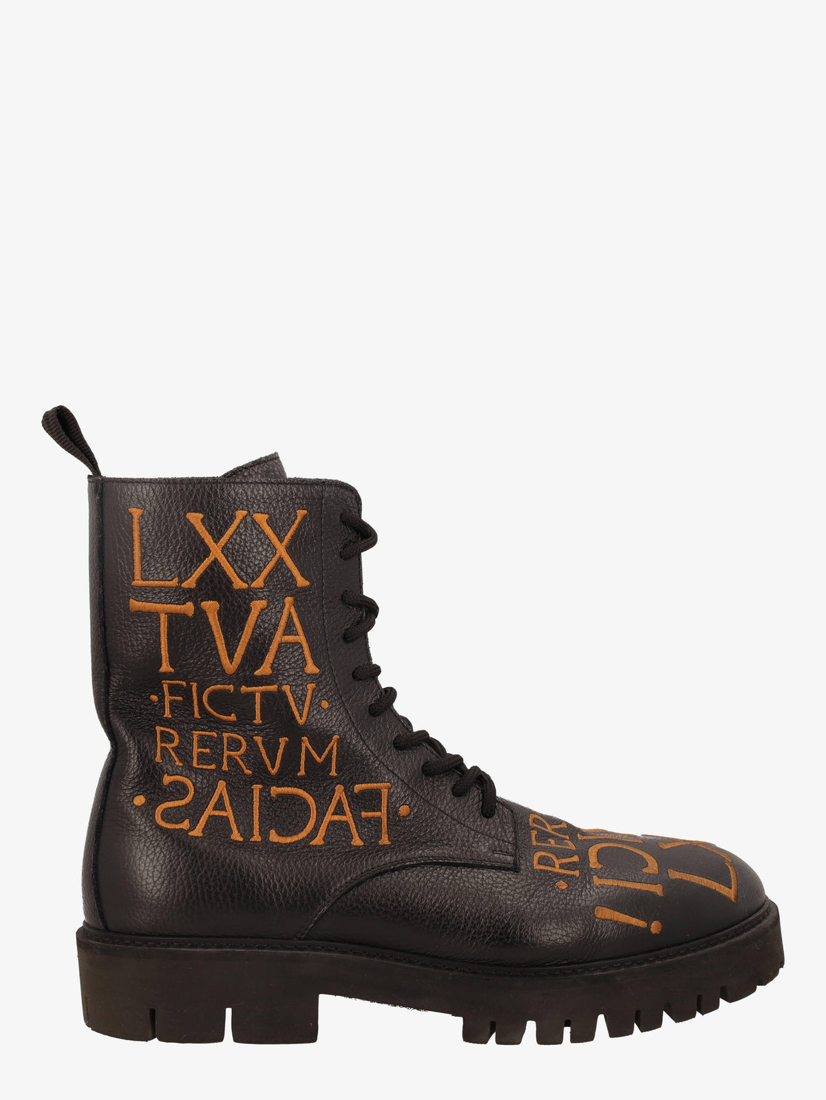 Moschino Lettering Leather Boots WCV250821.01  Moschino