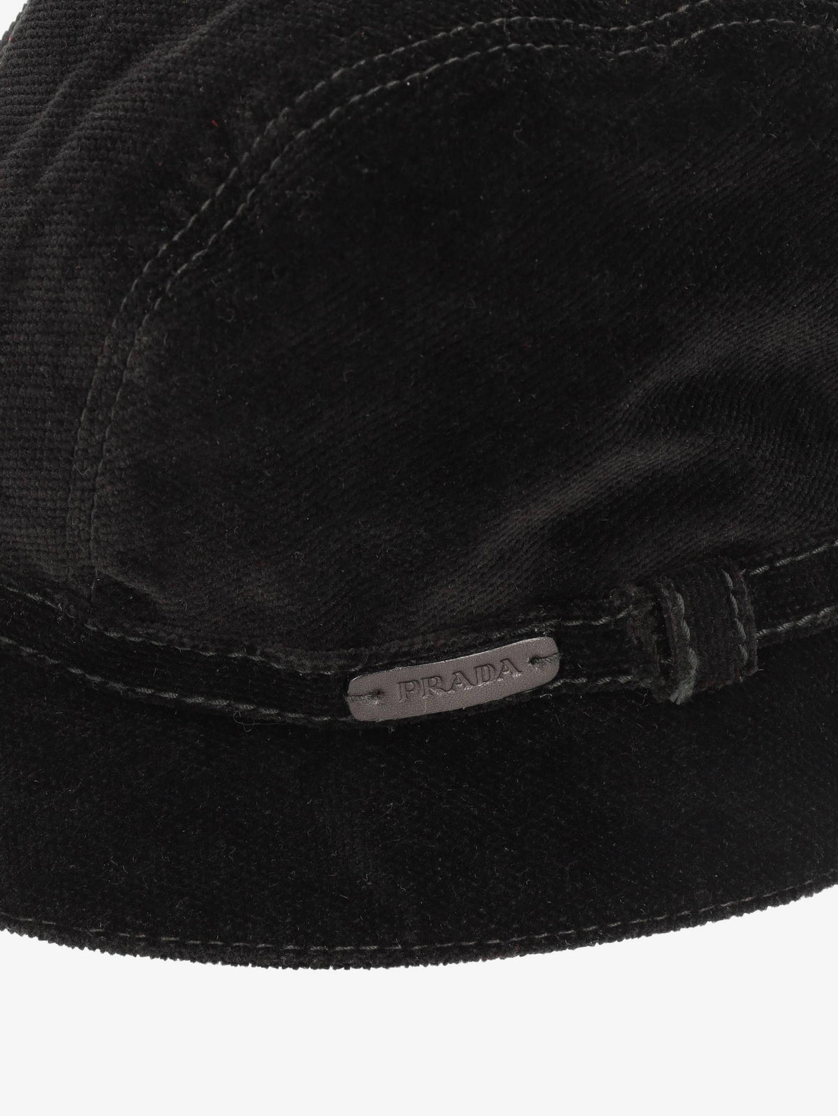 Y2K Prada hat in black velvet W2203304  Prada