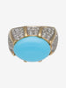 Kenneth Jay Lane Turquoise Oval Ring CVR24.1.105  Kenneth Jay Lane