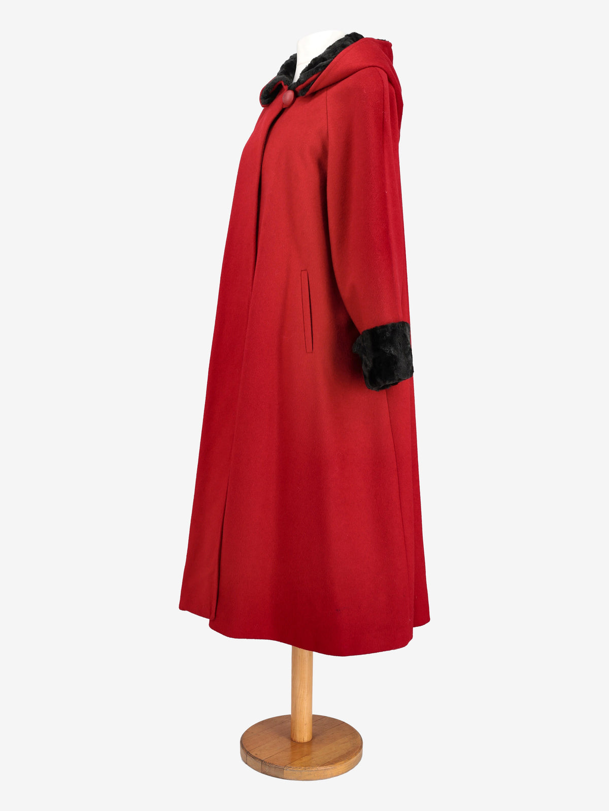Fendi Red Wool Overcoat