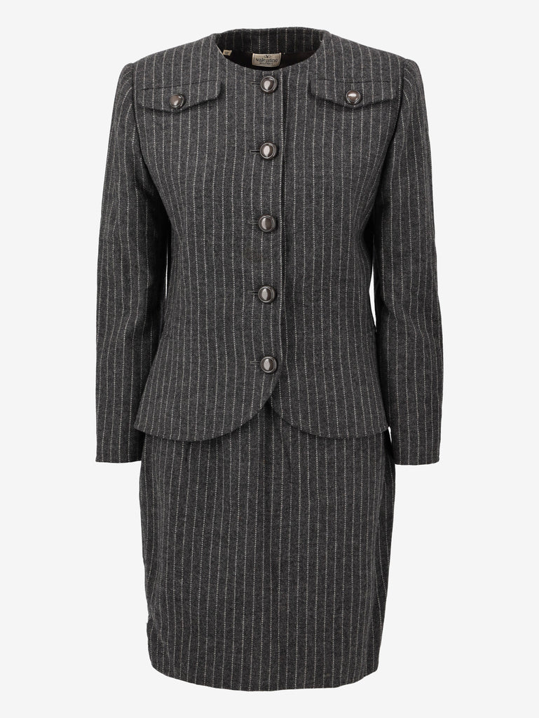 Valentino Wool Pinstripe Suit