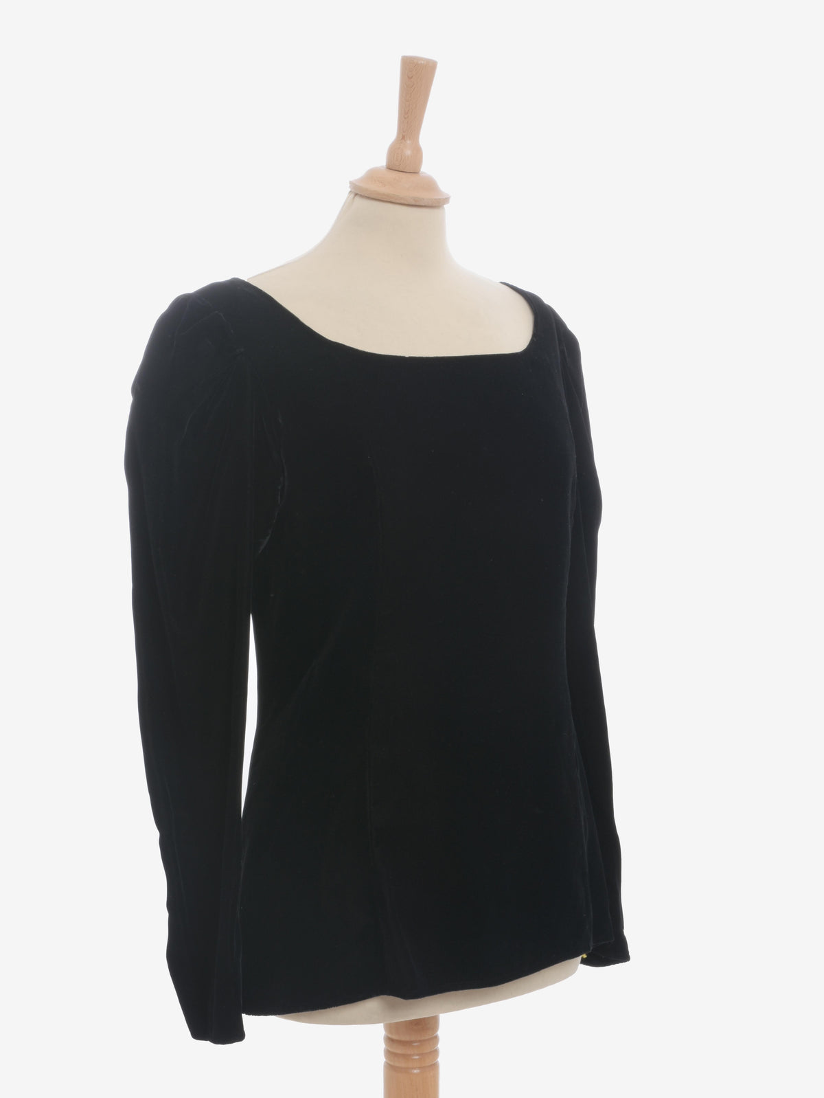 Yves Saint Laurent Black Velvet Blouse - '80s