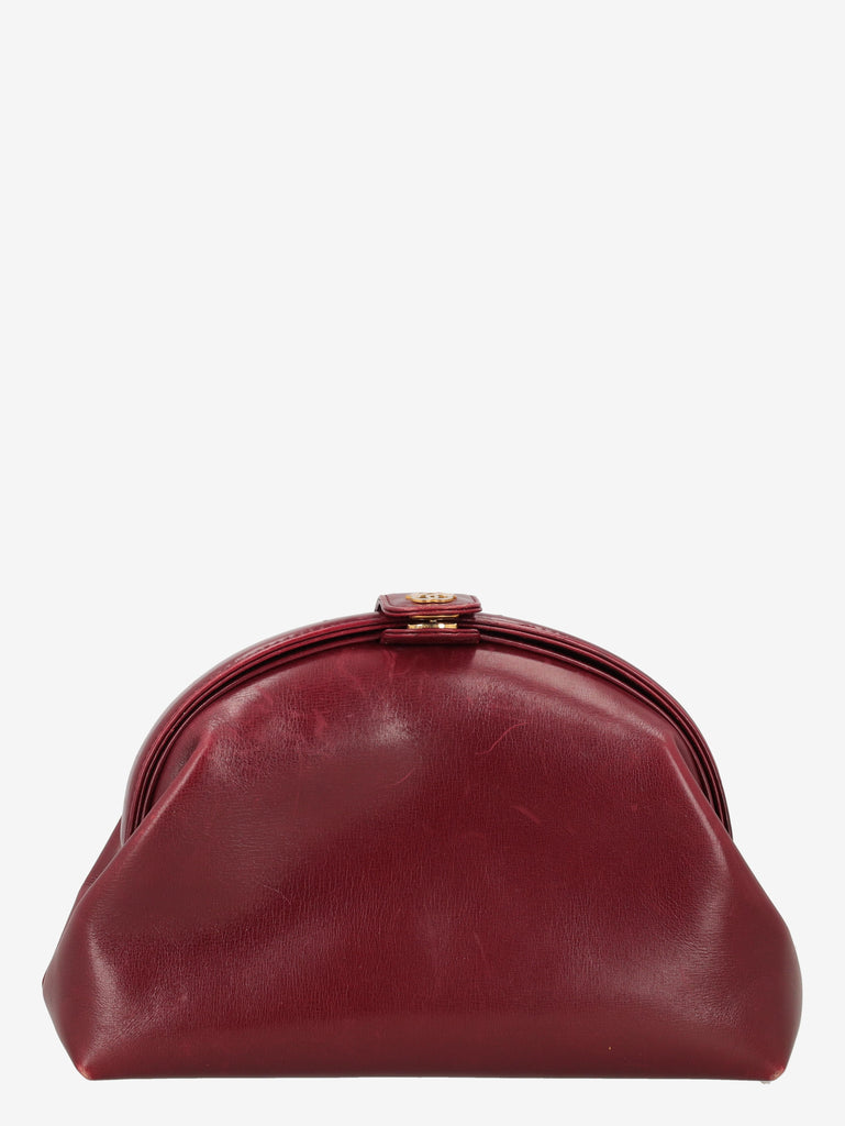 Pirovano Burgundy Bubble Clutch