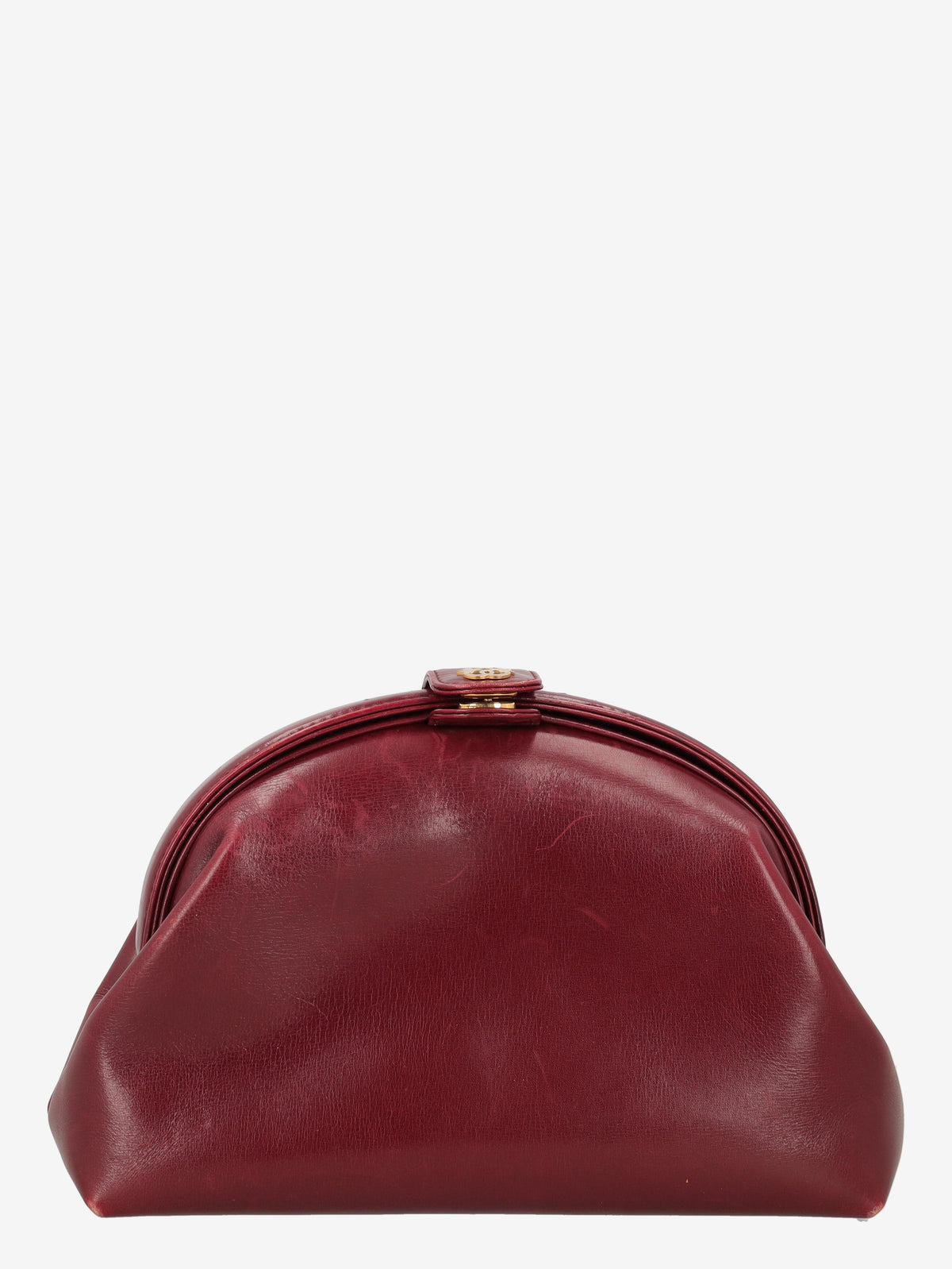 Pirovano Burgundy Bubble Clutch
