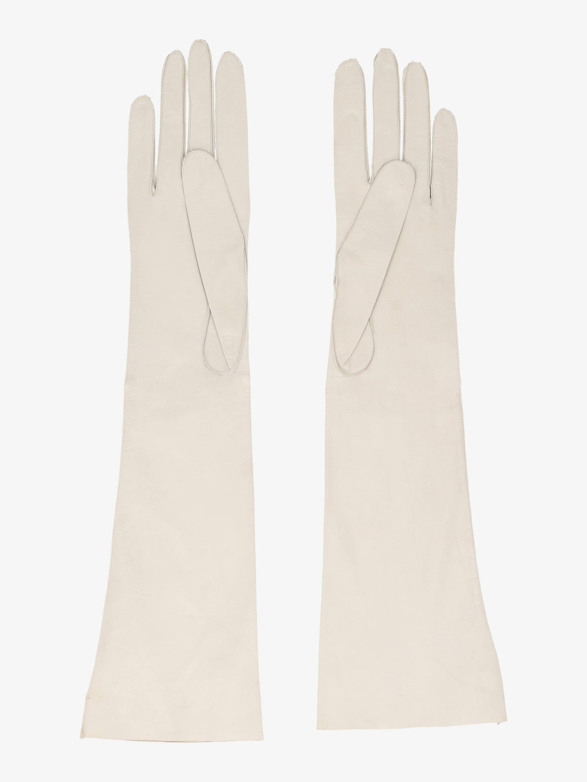 Vintage White Leather Gloves W24925.02  Vintage