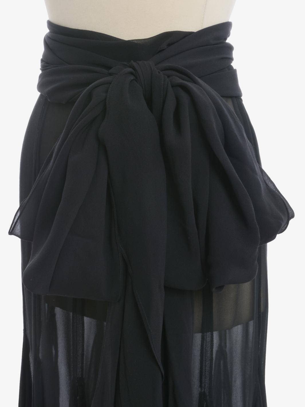 Gianfranco Ferré 雪纺裙配披肩 - 80 年代