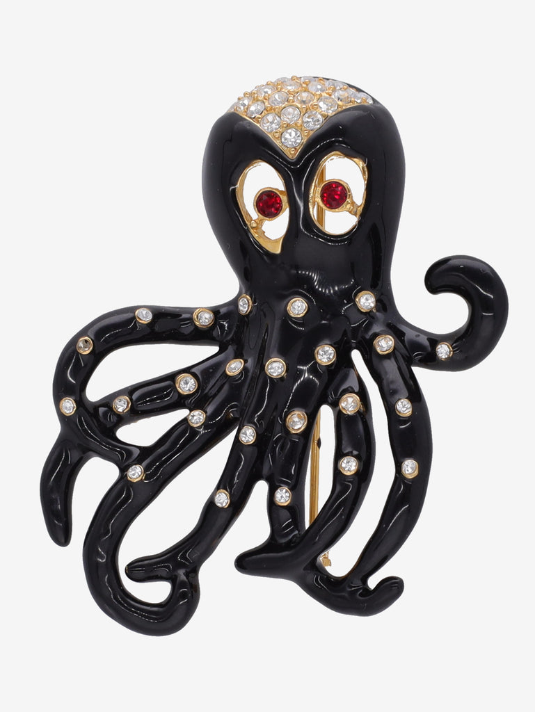 Kenneth Jay Lane Black Octopus Brooch CVR24.1.136  Kenneth Jay Lane
