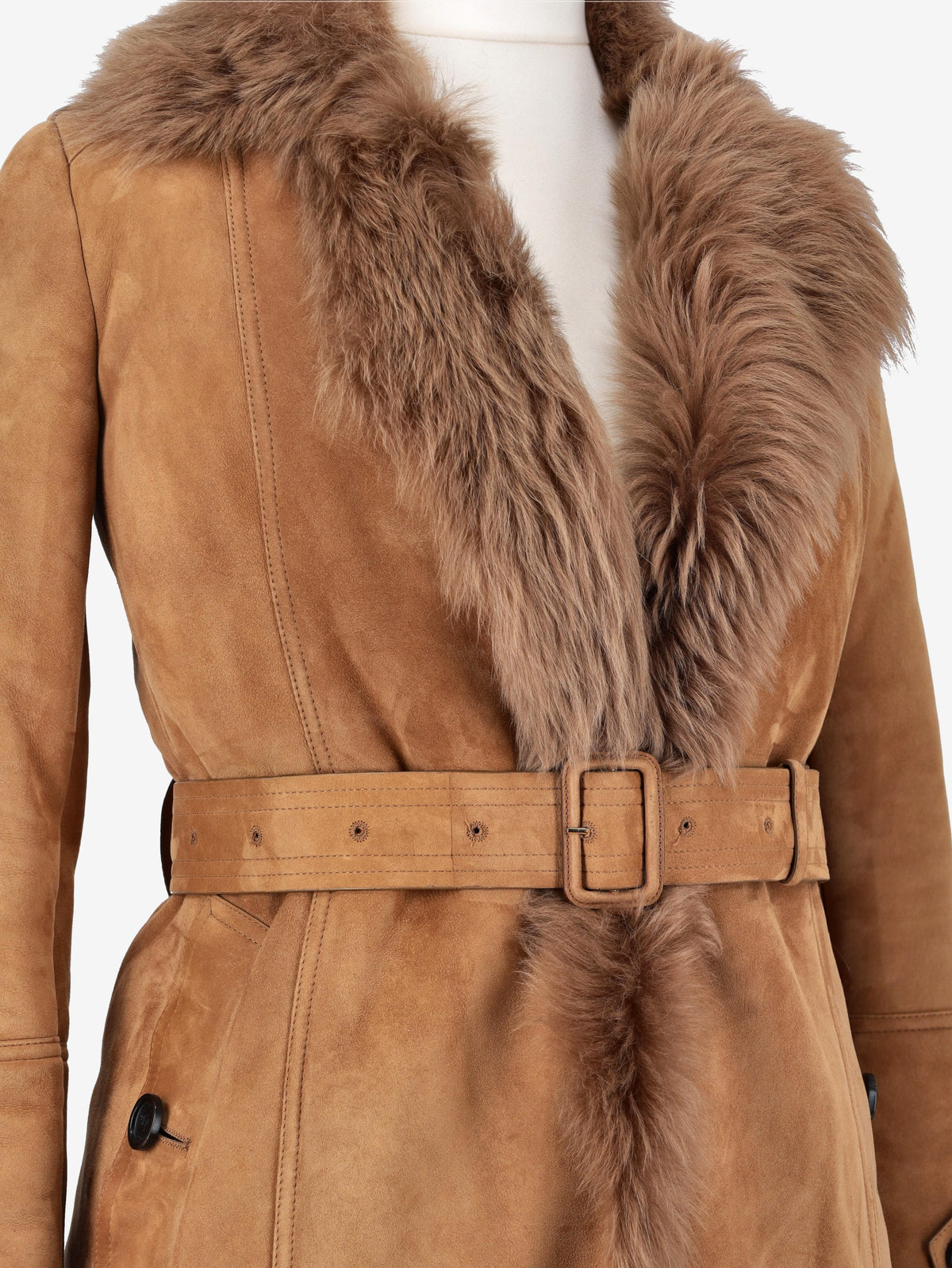 Burberry Shearling Trench Coat