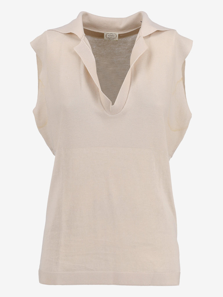 Agnona Beige Knitted Top