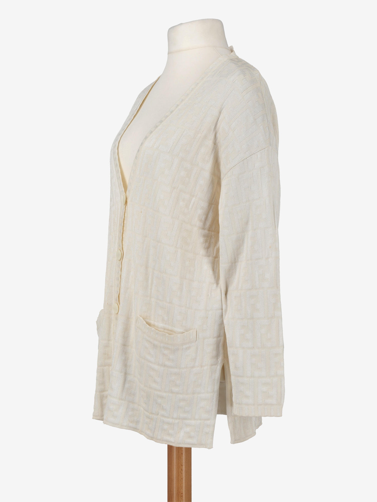 Fendi Knitted Logoed Cardigan