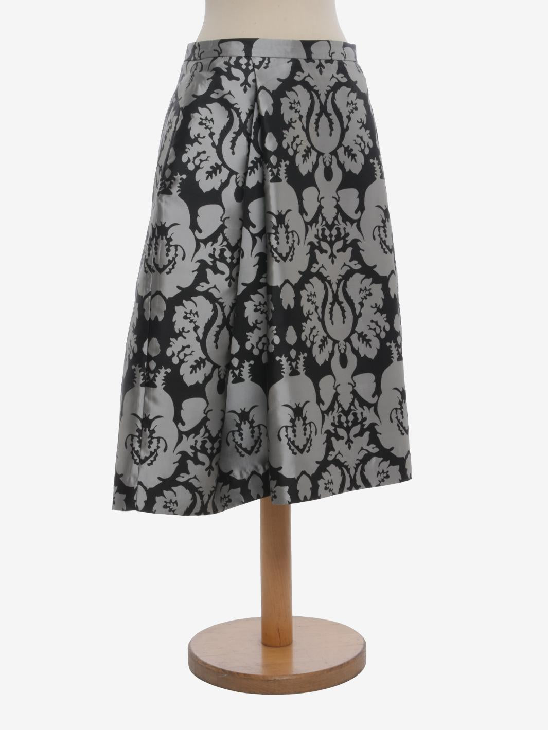 Vintage Flared Patterned Skirt