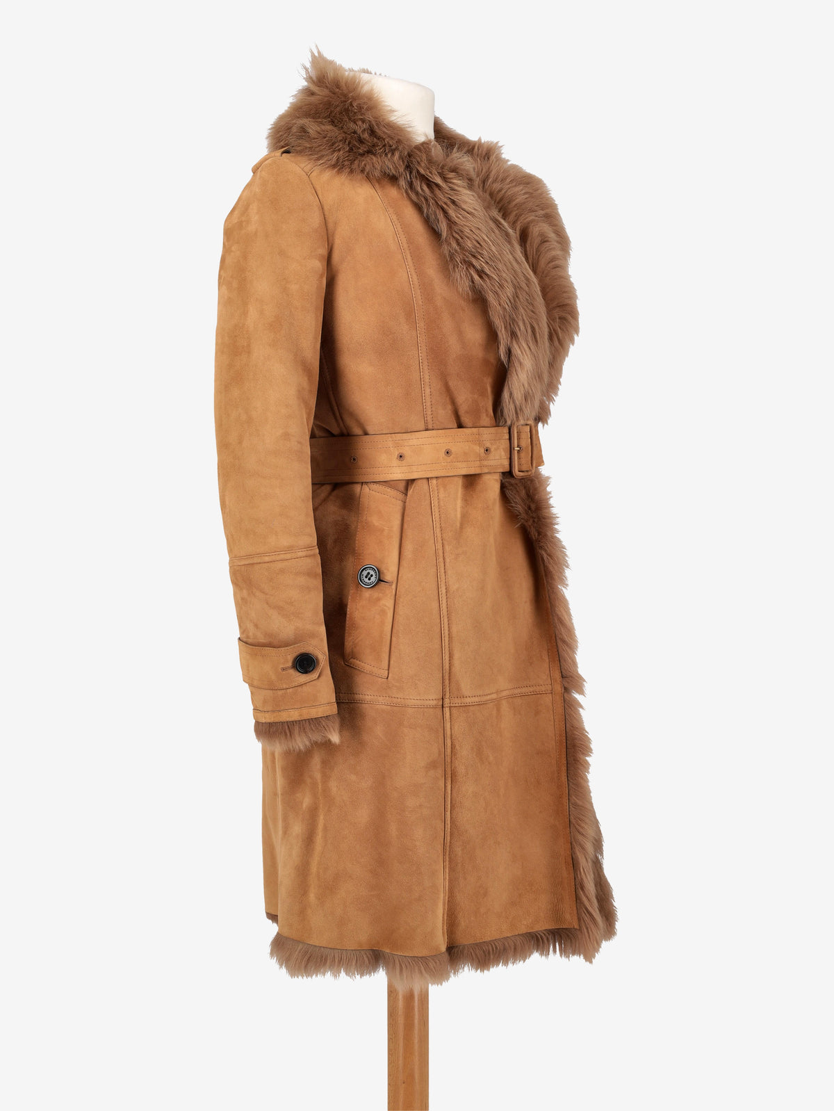 Burberry Shearling Trench Coat