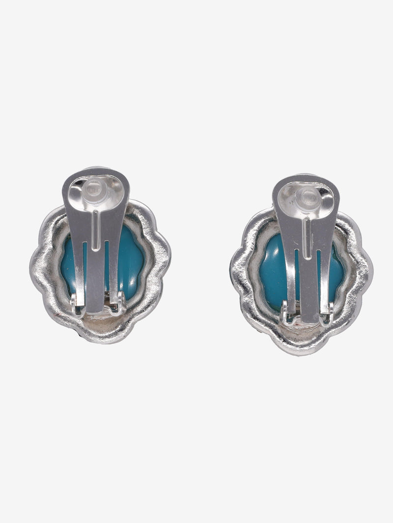 Kenneth Jay Lane Turquoise Earrings CVR24.1.155  Kenneth Jay Lane
