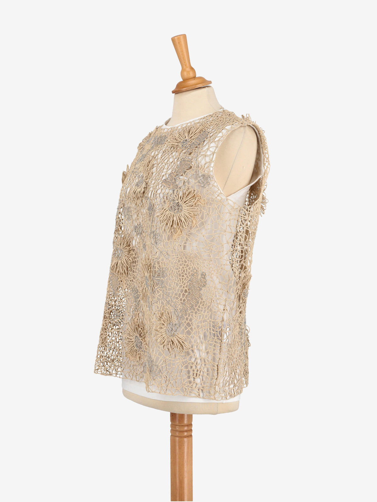 Brunello Cucinelli Woven Flowers Top