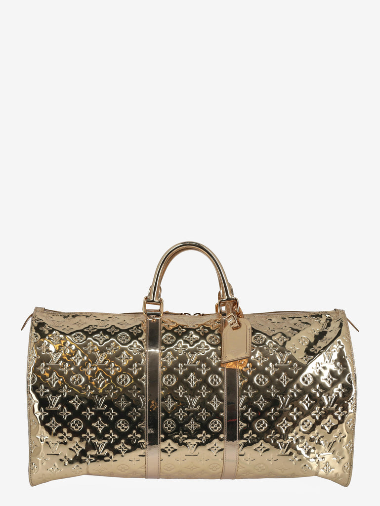 Louis Vuitton Monogram Miroir Keepall 55 Gold
