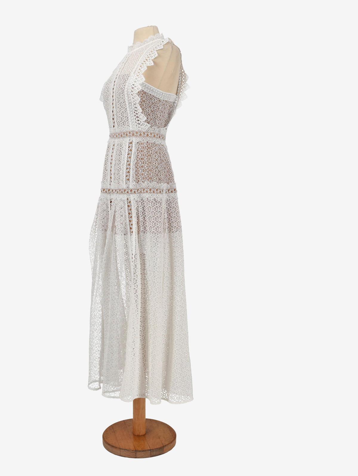 Self Portrait White Lace Long Dress