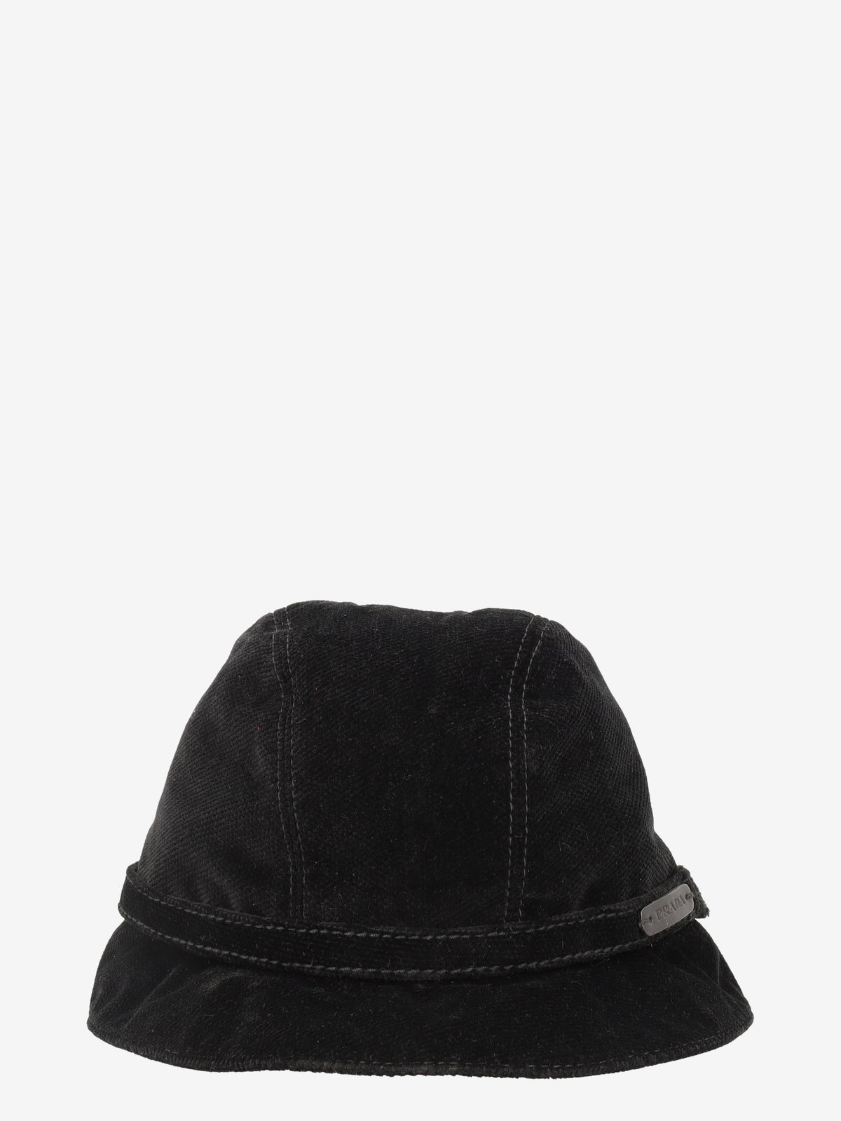 Y2K Prada hat in black velvet W2203304  Prada