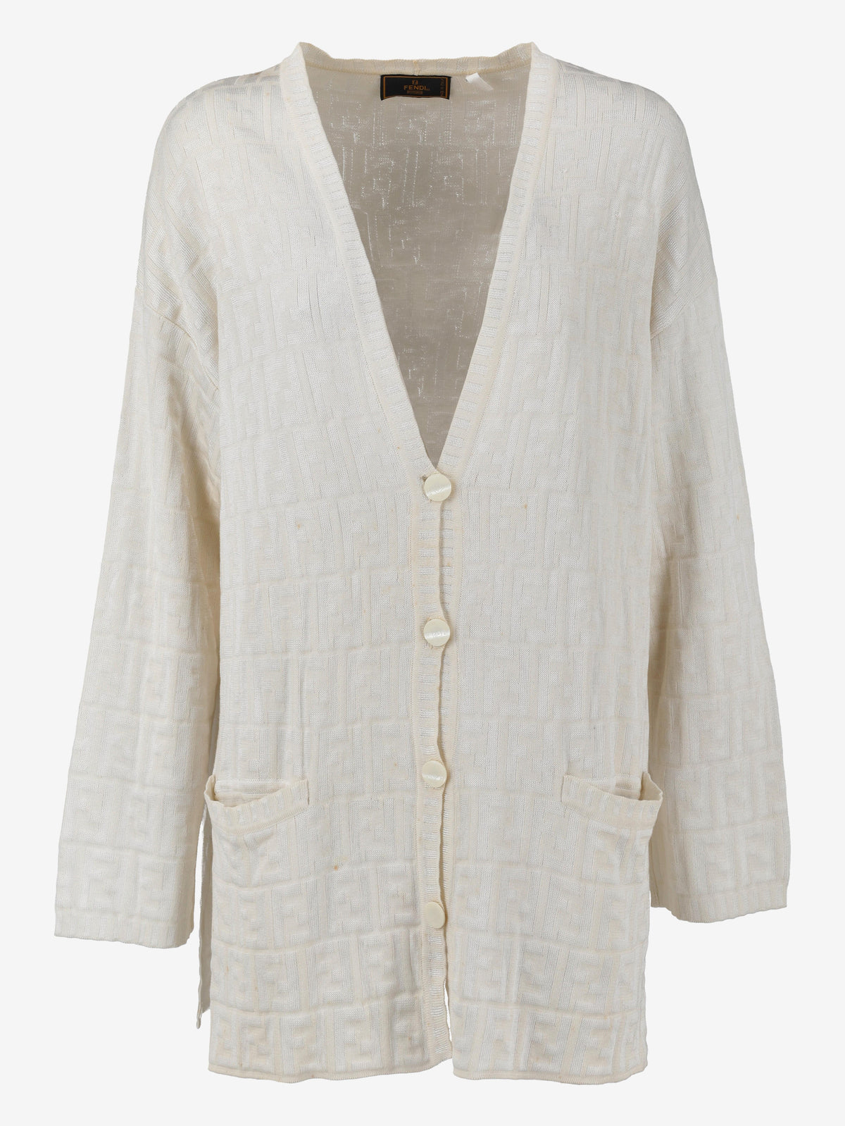 Fendi Knitted Logoed Cardigan