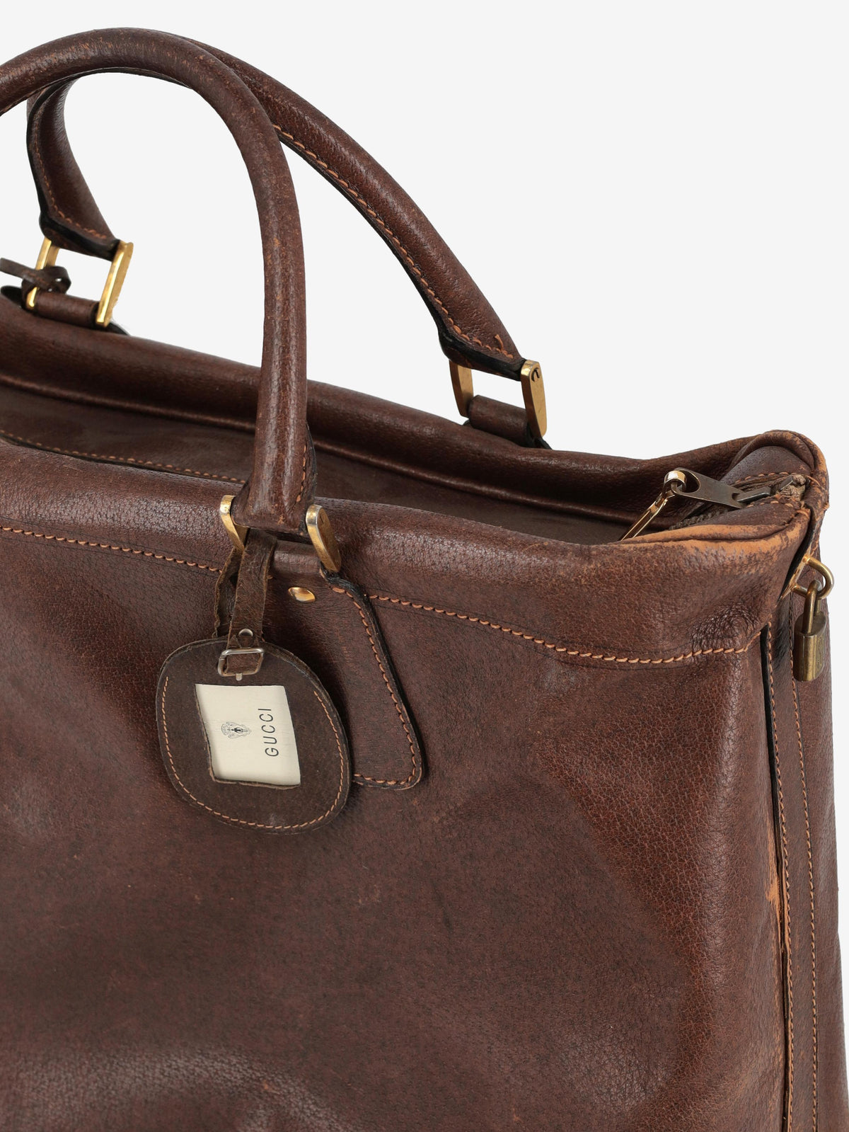 Gucci Leather Travel Handbag
