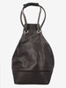 Gianni Versace Couture Black Leather Drawstring Bag