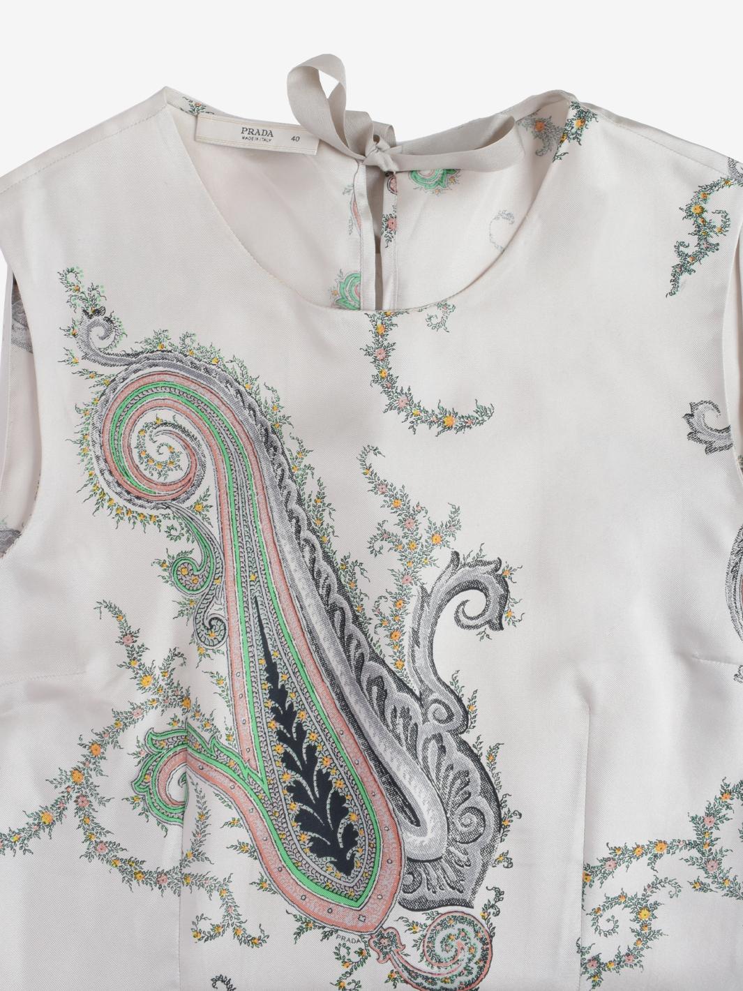 Prada Silk Top With Bow