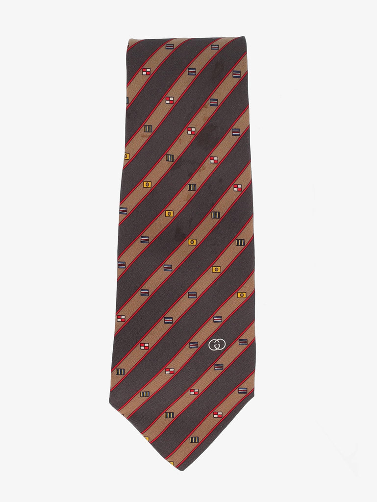 Gucci Flag Patterned Tie