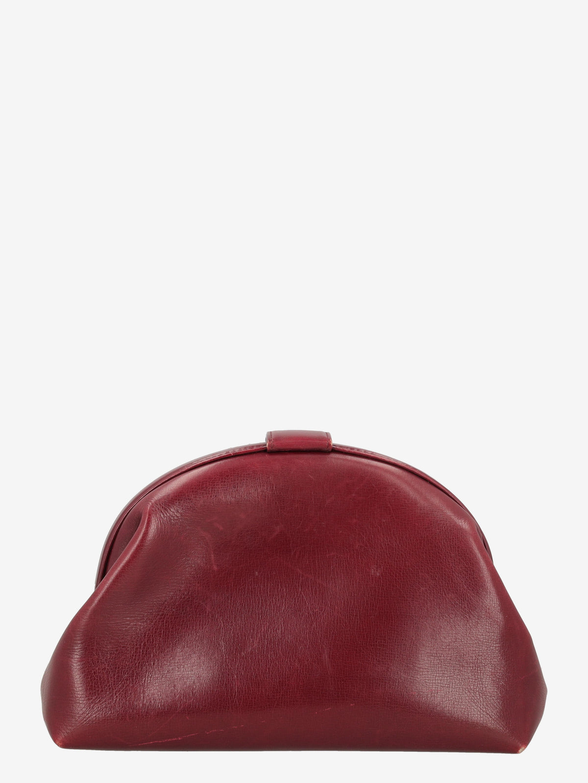 Pirovano Burgundy Bubble Clutch