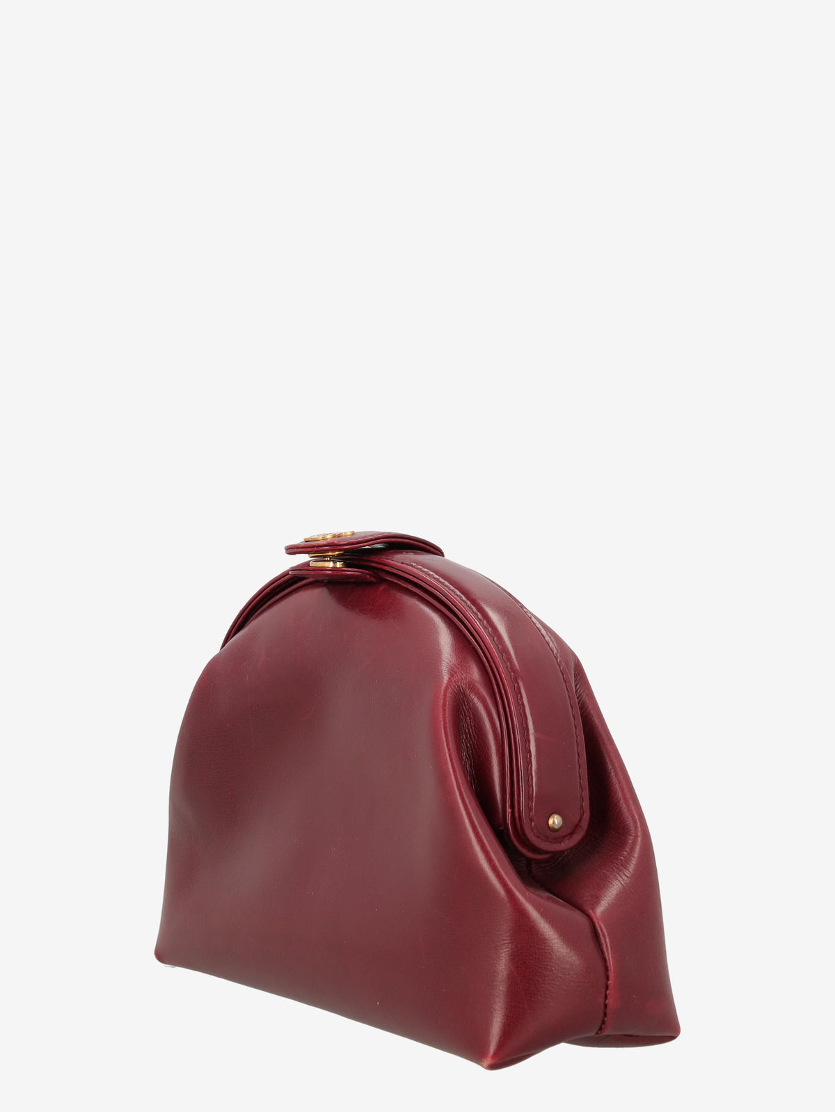 Pirovano Burgundy Bubble Clutch