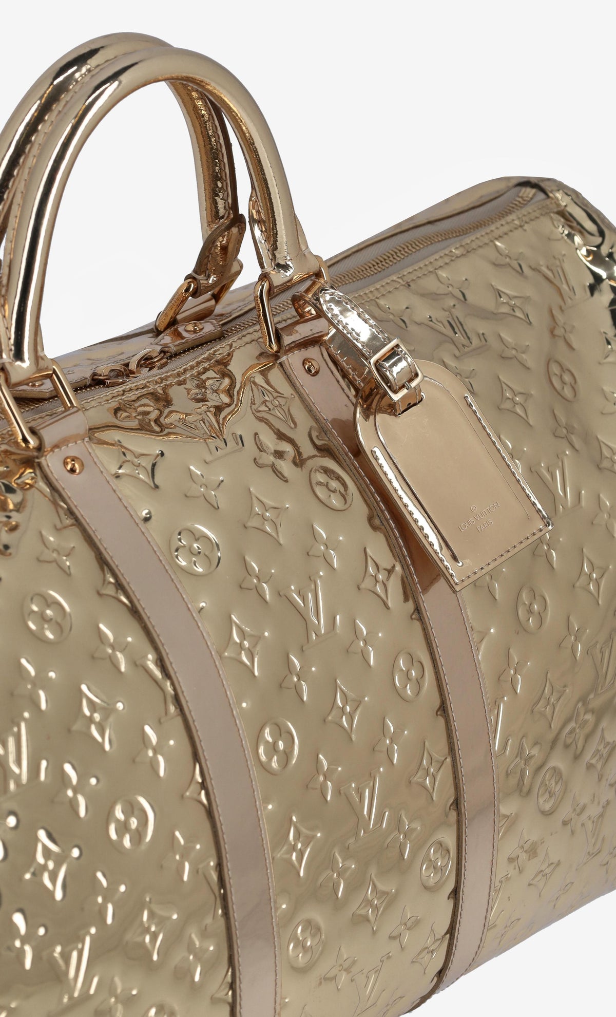 Louis Vuitton Monogram Miroir Keepall 55 Gold