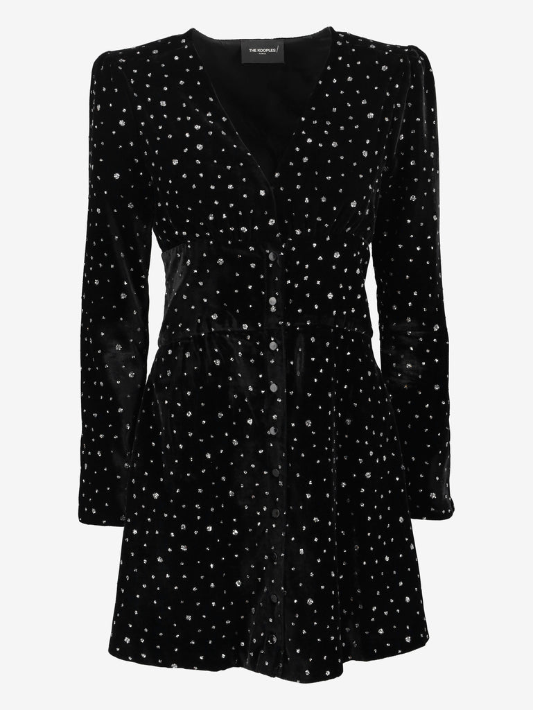 Vintage Black Velvet Dress