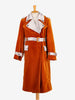 Tom Ford Orange Velvet Trench Coat - 00s
