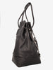 Gianni Versace Couture Black Leather Drawstring Bag