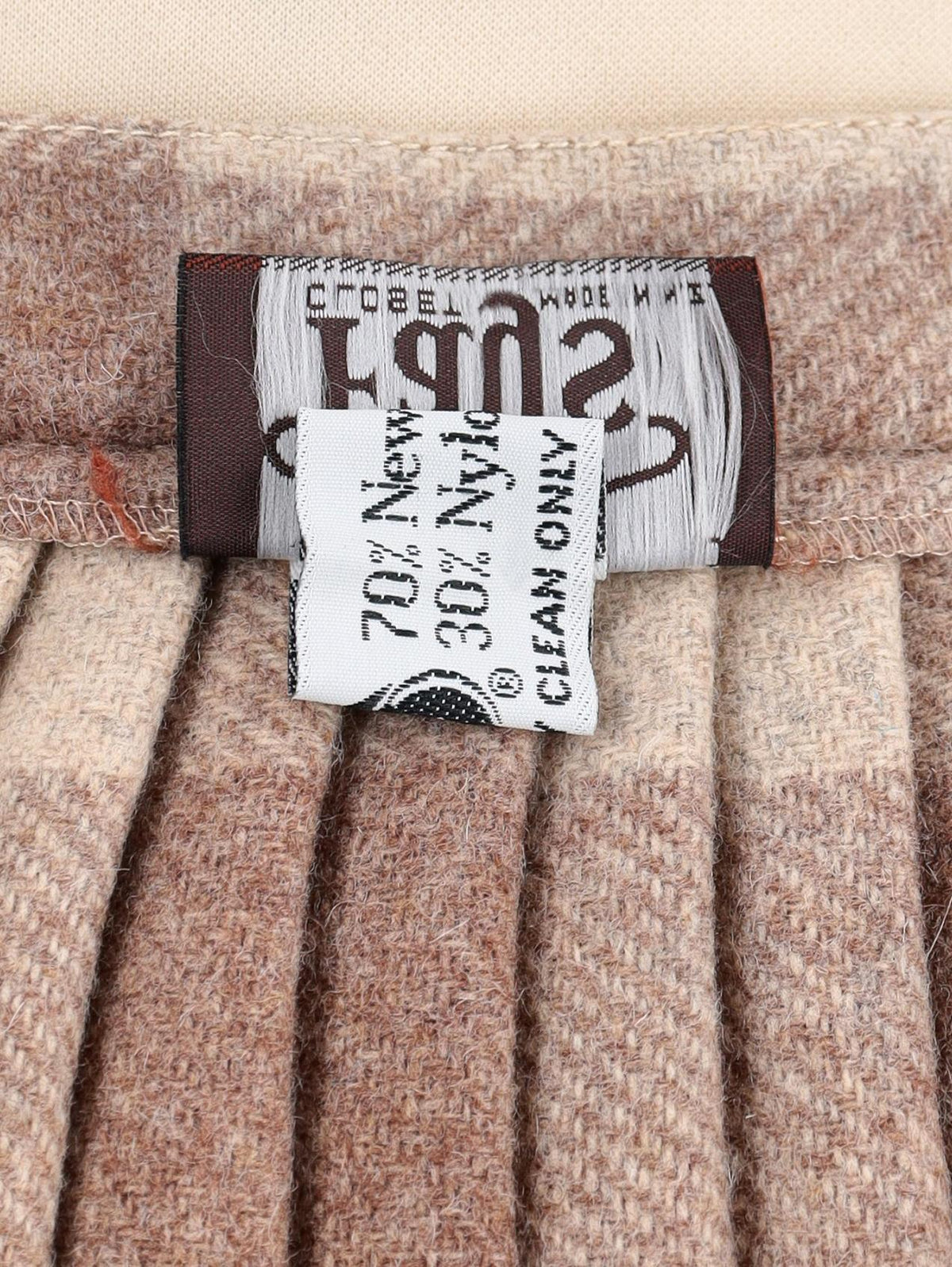 Tartan Wool Skirt W24121247  Vintage