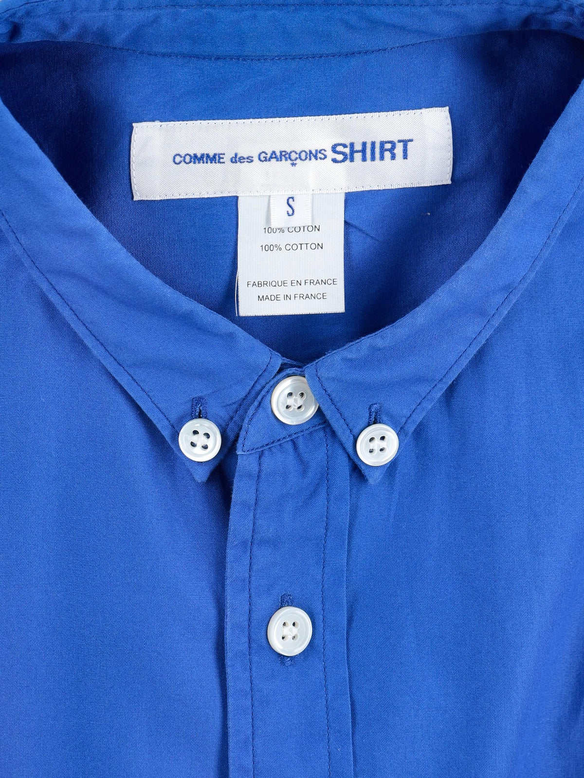 Comme Des Garçons Blue Shirt