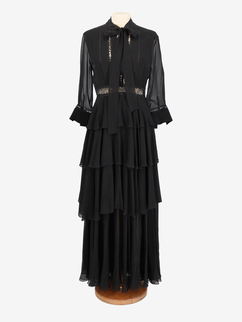 Ermanno Scervino Flounced Silk Dress WCV30052025.11  Ermanno Scervino