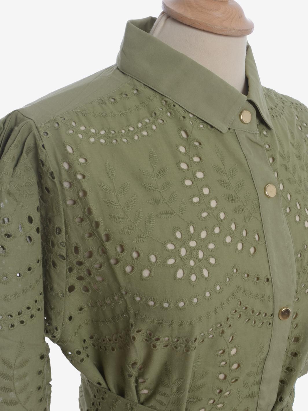 Paladini 衬衫式腰带连衣裙