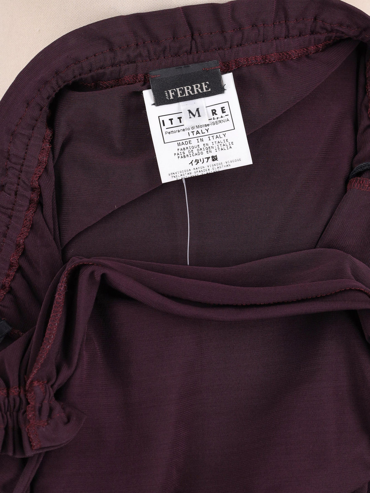 canottaGianfranco Ferré Burgundy Top - 90s