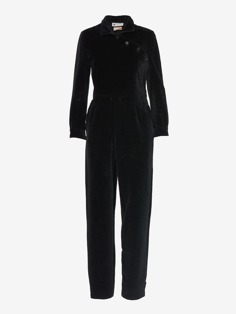 Courrèges black corduroy jumpsuit